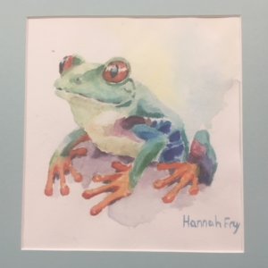 A color sketch of a frog
