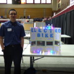 A photo of Kameron Lescantz received a gold ribbon for his ‘Electro-Bike’ project!